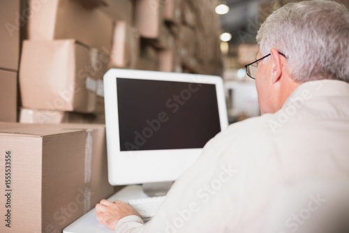 Warehouse manager using computer