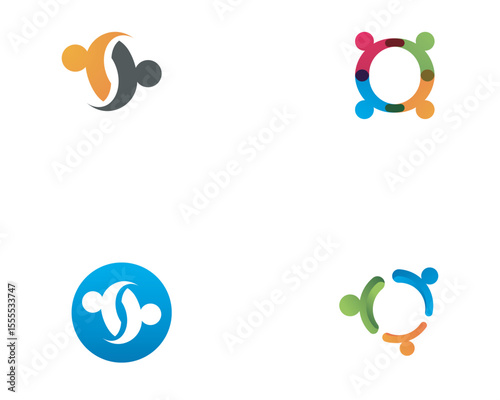 Adoption and community care Logo template vector icon