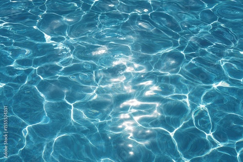Rippled, sunlit pool water