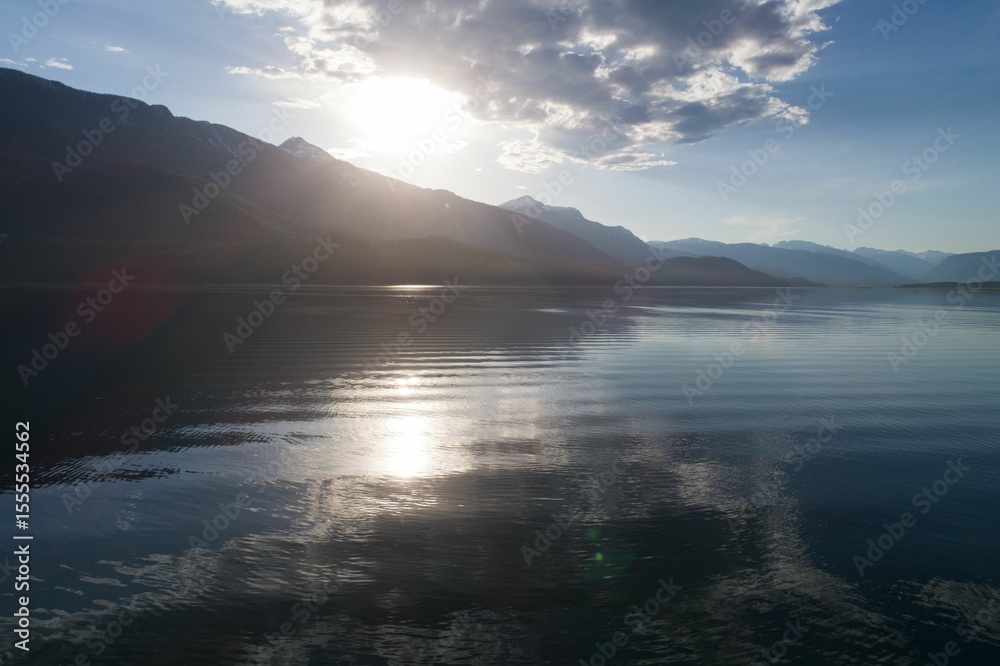 Fototapeta premium Lake Against Mountain Range