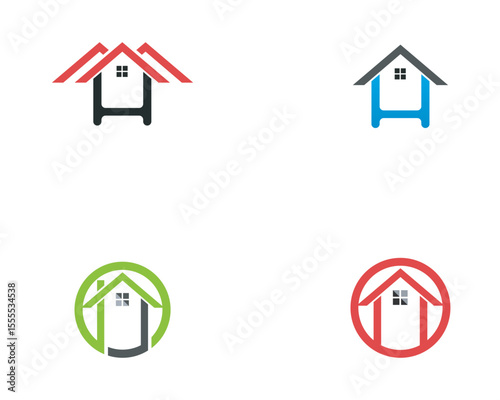 home buildings logo and symbols icons template