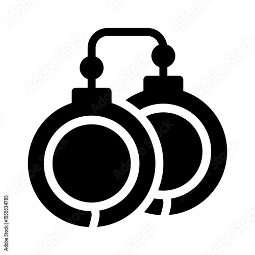 handcuffs glyph icon