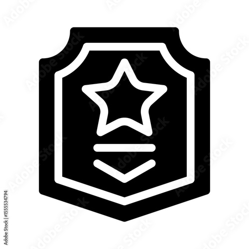 police badge glyph icon