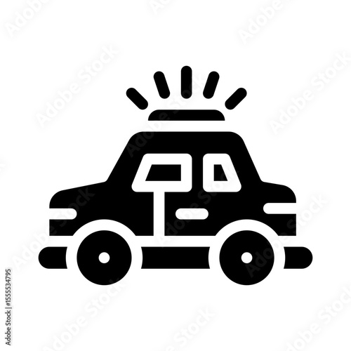 police car glyph icon