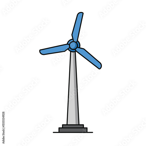 wind turbine on white background