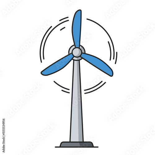 wind turbine isolated on white