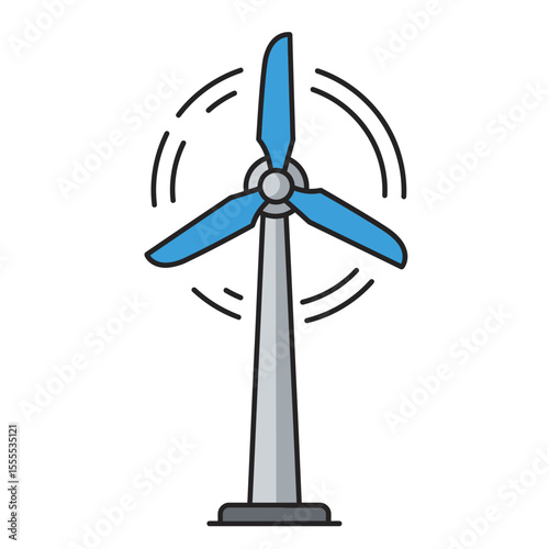 wind turbine isolated on white