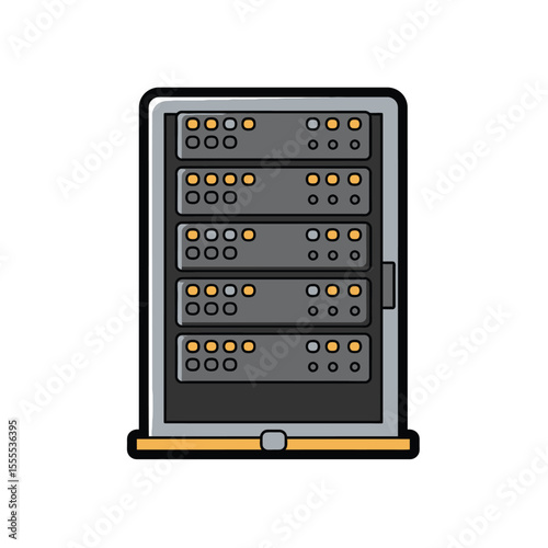 Digital medical report device with display screen – vector illustration