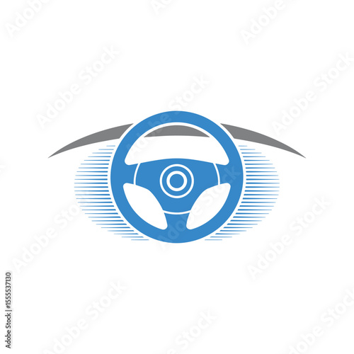 Unique car steering logo Modern and minimalist vector and abstract logo