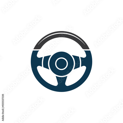 Unique car steering logo Modern and minimalist vector and abstract logo