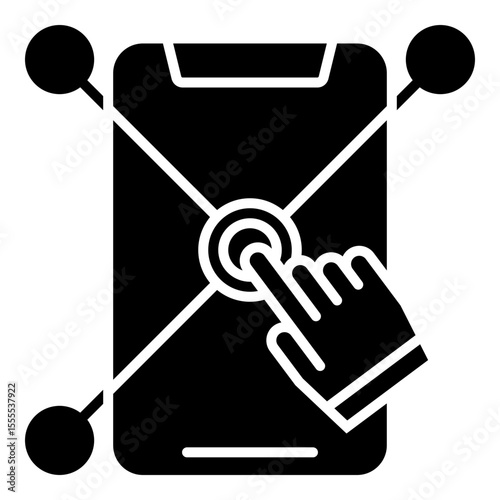 Digital Responsibility Glyph Icon Vector Illustration