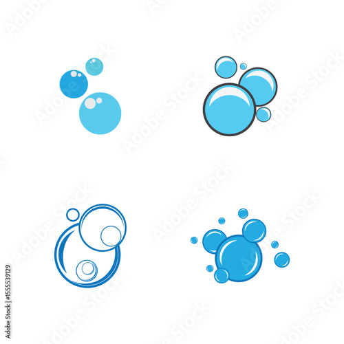 Bubble water logo and symbol design