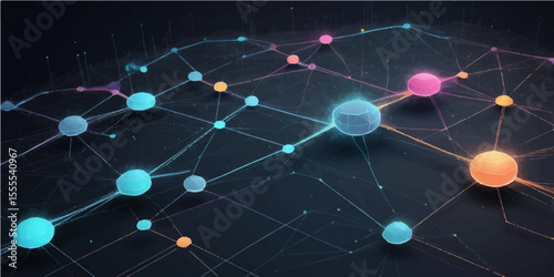 Abstract 3D global network connection: a technological illustration of social communication and business internet concepts