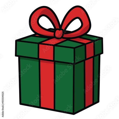 red gift box with ribbon