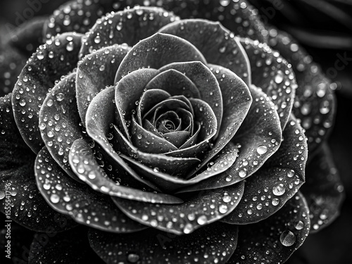 Succulent, Nature Perfect Geometry in Monochrome
