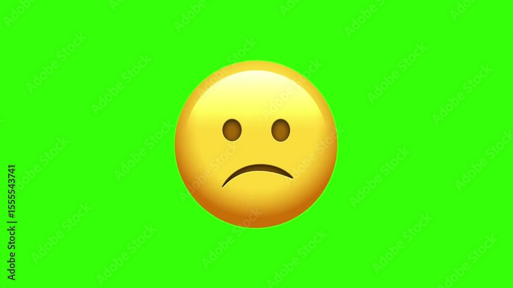 Confused Face Animated Emoji. Alpha channel, transparent background. 4K resolution loop animation. Confused Face Animated Emoji. Alpha channel, transparent background. 4K resolution loop animation.
