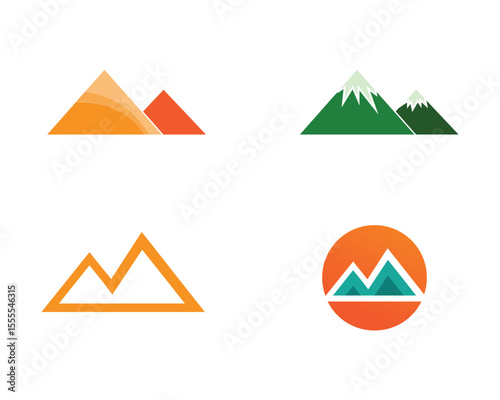 Mountain nature landscape  logo and symbols  icons template