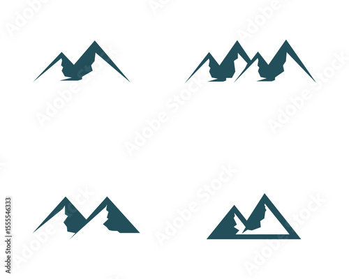Mountain nature landscape  logo and symbols  icons template