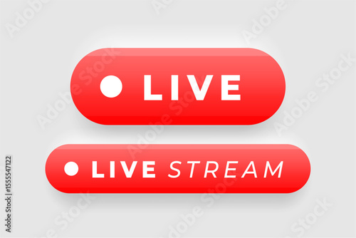modern live stream webinar button sign design