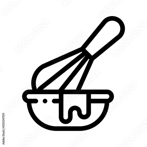 whisk line icon