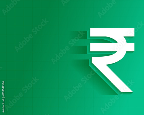3d style indian digital rupay sign background for business transactions