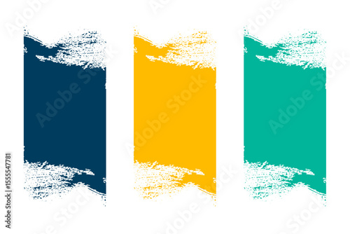 brush stroke style grungy distress texture background in set of three