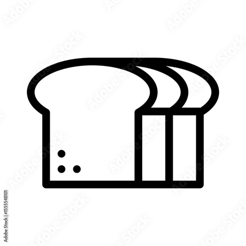 bread loaf line icon