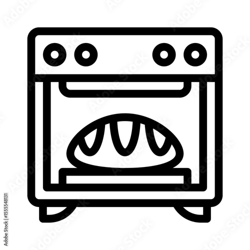 oven line icon