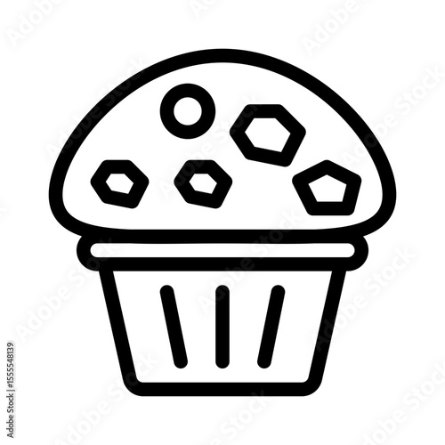 muffin line icon