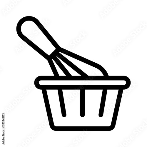 whisk line icon