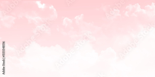 Sky cloud pink love sweet love color tone for wedding card background. Bright pink gradient filter sky and clouds for background