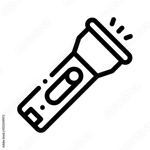 flashlight line icon