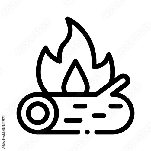 campfire line icon