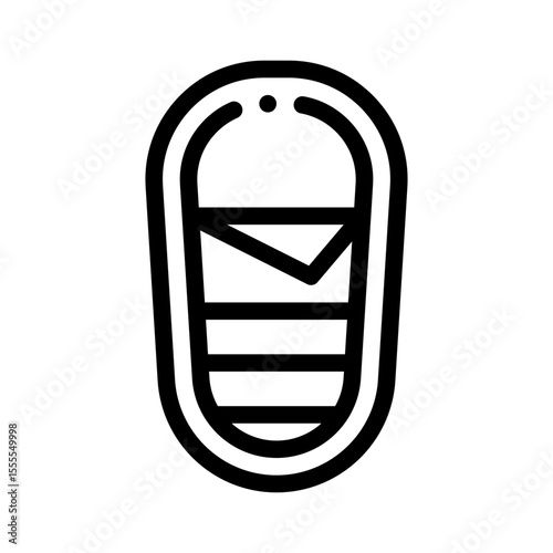 sleeping bag line icon