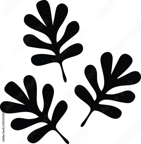 leaf silhouette, plant silhouette, leaf symbol