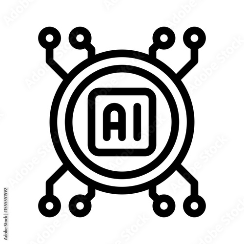artificial intelligence line icon