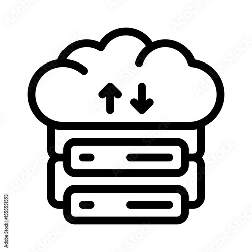 cloud computing line icon