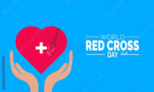 World Red Cross Day with Red Heart and Stethoscope

