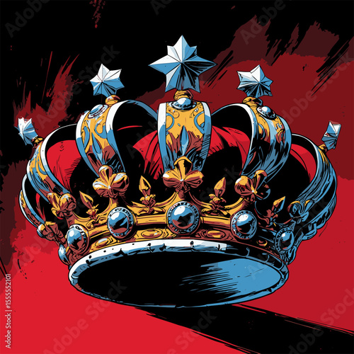detailed and realistic crown illustration