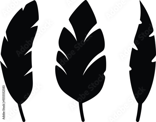 leaf silhouette, plant silhouette, leaf symbol