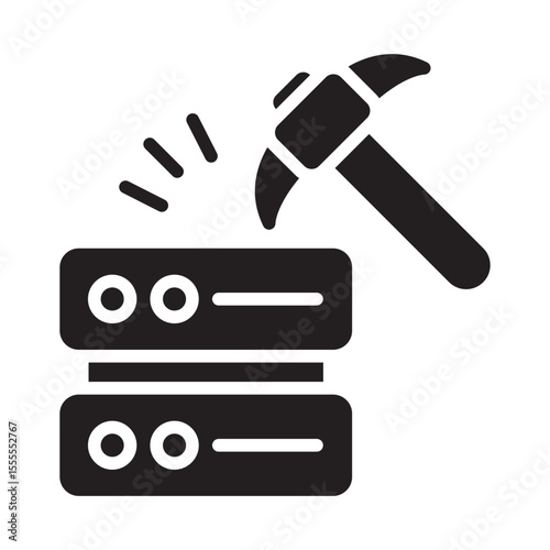 Data mining Vector Icon which can easily modify or edit