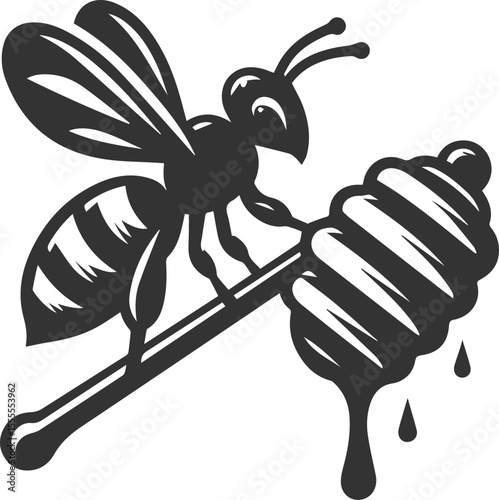 A insect animal bee silhouette vector black illustration drawing isolated