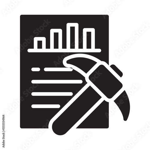 Data mining Vector Icon which can easily modify or edit