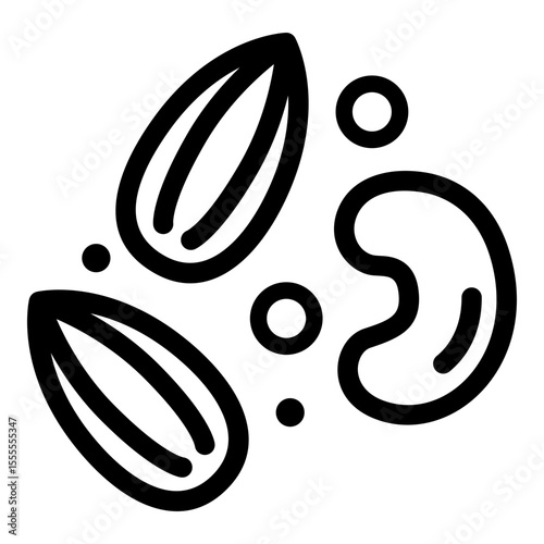 Nuts icon. Vector line icon