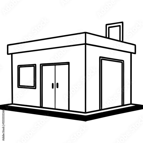 vector drawing of a house