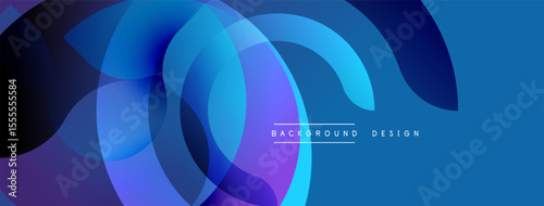 Abstract flowing shapes, vibrant blue purple gradients. Modern design element, suitable background texture. Smooth curves create dynamic visual effect.