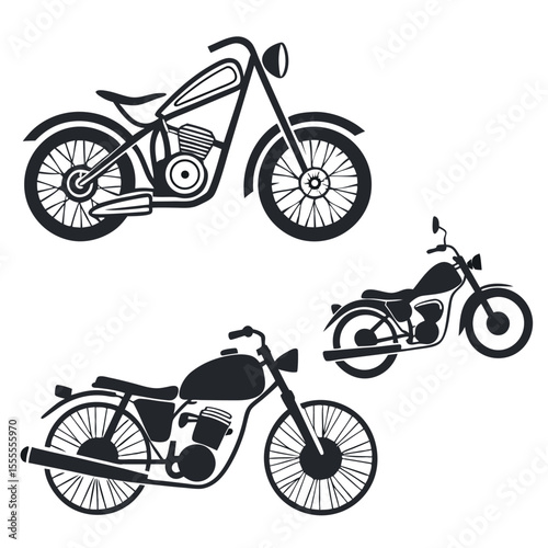 Motorcycle Rider Silhouette Set – Sport Bikes