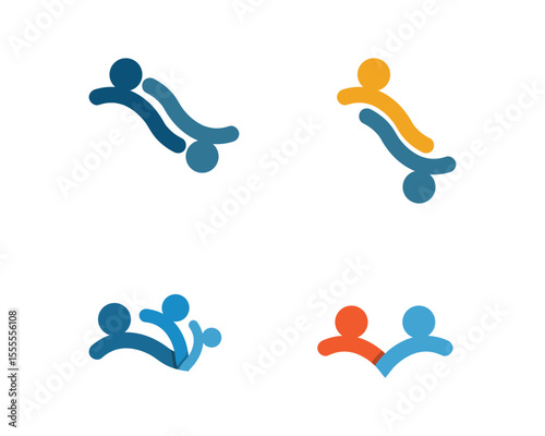 Community people care logo and symbols template