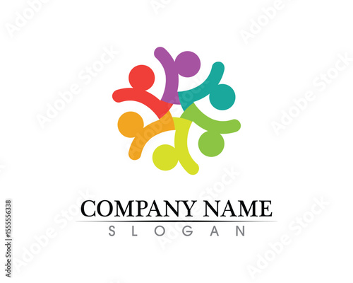 Community people care logo and symbols template