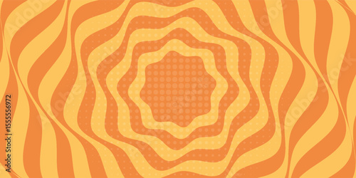 bstract hypnotic pattern orange striped lines. vector eps 10